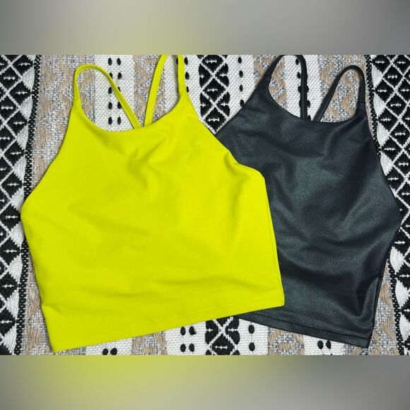 Old Navy Active Longline Built In Bra Crop Tank Top Bundle - Picture 1 of 10